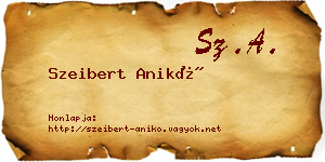 Szeibert Anikó névjegykártya